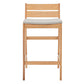 Riverlake Outdoor Patio Ash Wood Bar Stool Natural Taupe by Modway