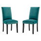 Parcel Performance Velvet Dining Side Chairs - Set of 2 by Modway