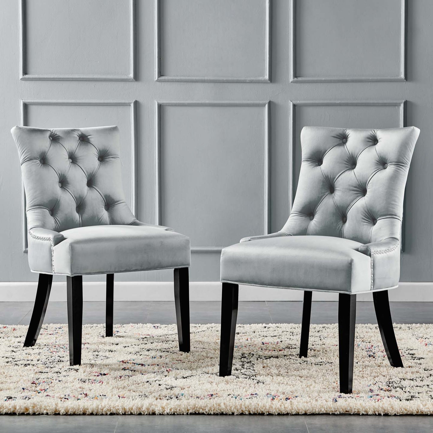 Regent Tufted Performance Velvet Dining Side Chairs-Set of 2 by Modway