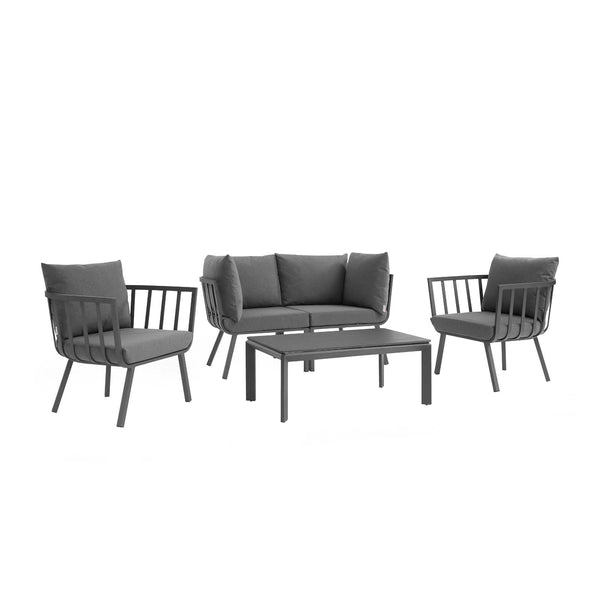 Riverside 5 Piece Outdoor Patio Aluminum Set by Modway