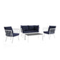 Riverside 5 Piece Outdoor Patio Aluminum Set by Modway