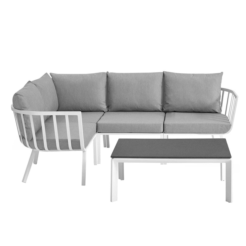 Riverside 5 Piece Outdoor Patio Aluminum Set by Modway