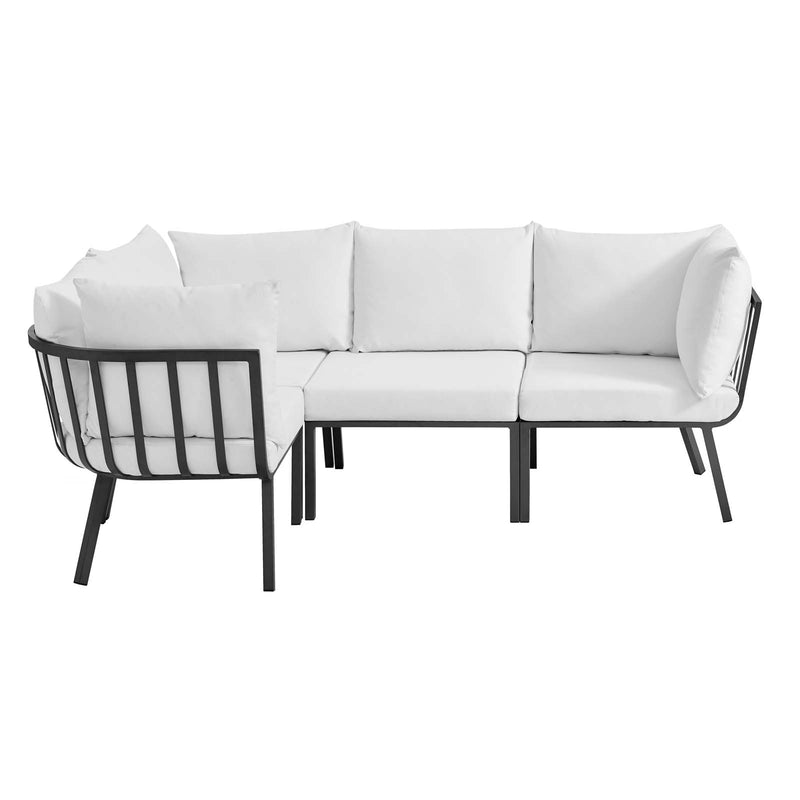 Riverside 4 Piece Outdoor Patio Aluminum Sectional by Modway