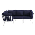 Riverside 4 Piece Outdoor Patio Aluminum Sectional by Modway