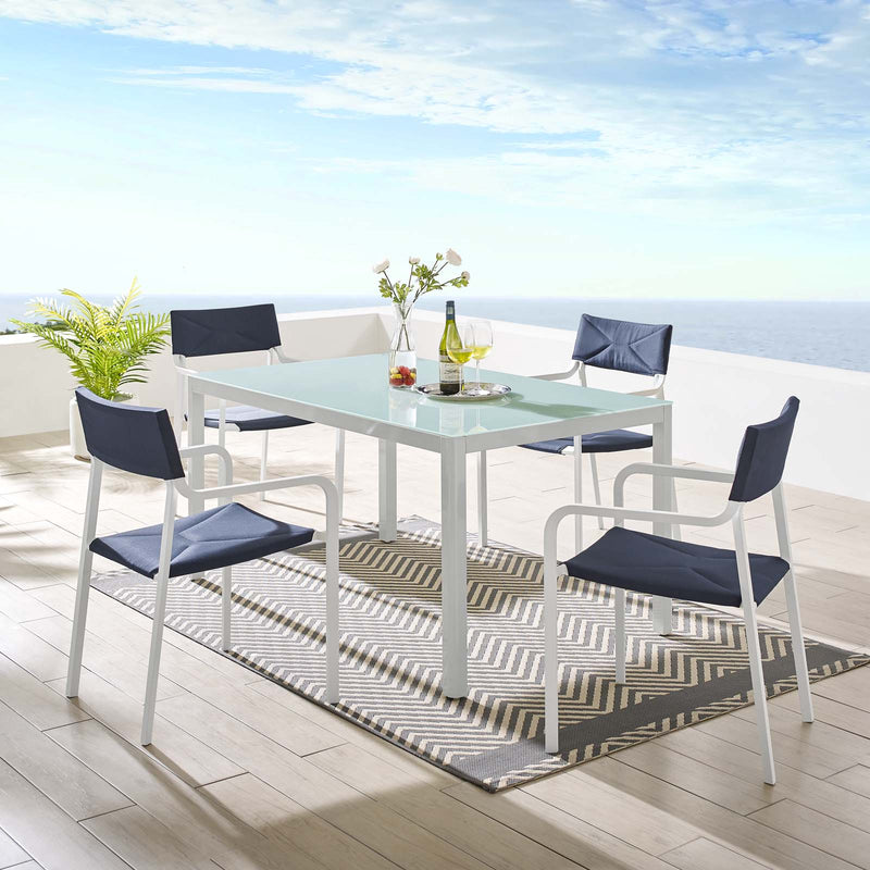 Raleigh 5 Piece Outdoor Patio Aluminum Dining Set by Modway