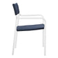 Raleigh Outdoor Patio Aluminum Dining Set with 6 Stackable Chairs by Modway