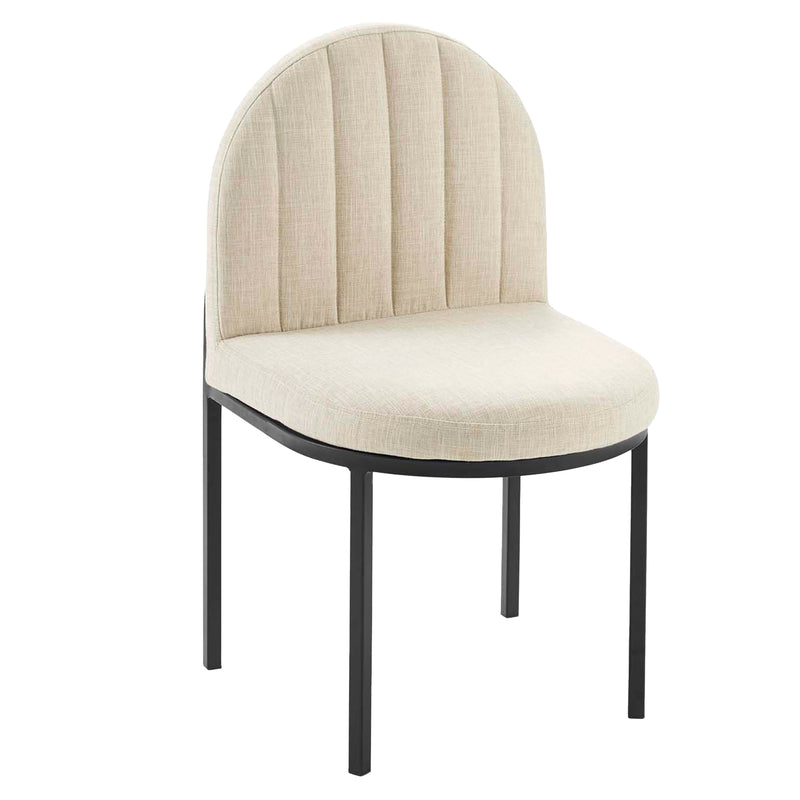 Isla Channel Tufted Upholstered Fabric Dining Side Chair | Polyester by Modway