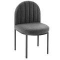 Isla Channel Tufted Upholstered Fabric Dining Side Chair | Polyester by Modway