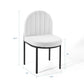 Isla Channel Tufted Upholstered Fabric Dining Side Chair | Polyester by Modway