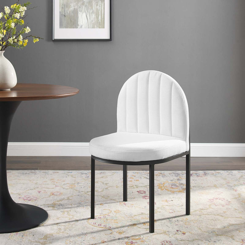 Isla Channel Tufted Upholstered Fabric Dining Side Chair | Polyester by Modway