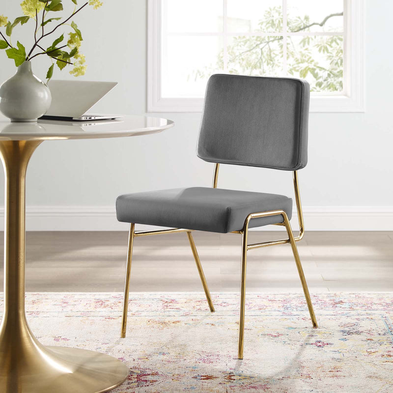 Craft Performance Velvet Dining Side Chair | Polyester by Modway