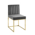 Carriage Channel Tufted Sled Base Performance Velvet Dining Chair | Polyester by Modway