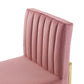 Carriage Channel Tufted Sled Base Performance Velvet Dining Chair | Polyester by Modway