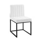 Carriage Channel Tufted Sled Base Upholstered Fabric Dining Chair | Polyester by Modway