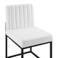 Carriage Channel Tufted Sled Base Upholstered Fabric Dining Chair | Polyester by Modway