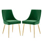 Viscount Performance Velvet Dining Chairs - Set of 2 by Modway