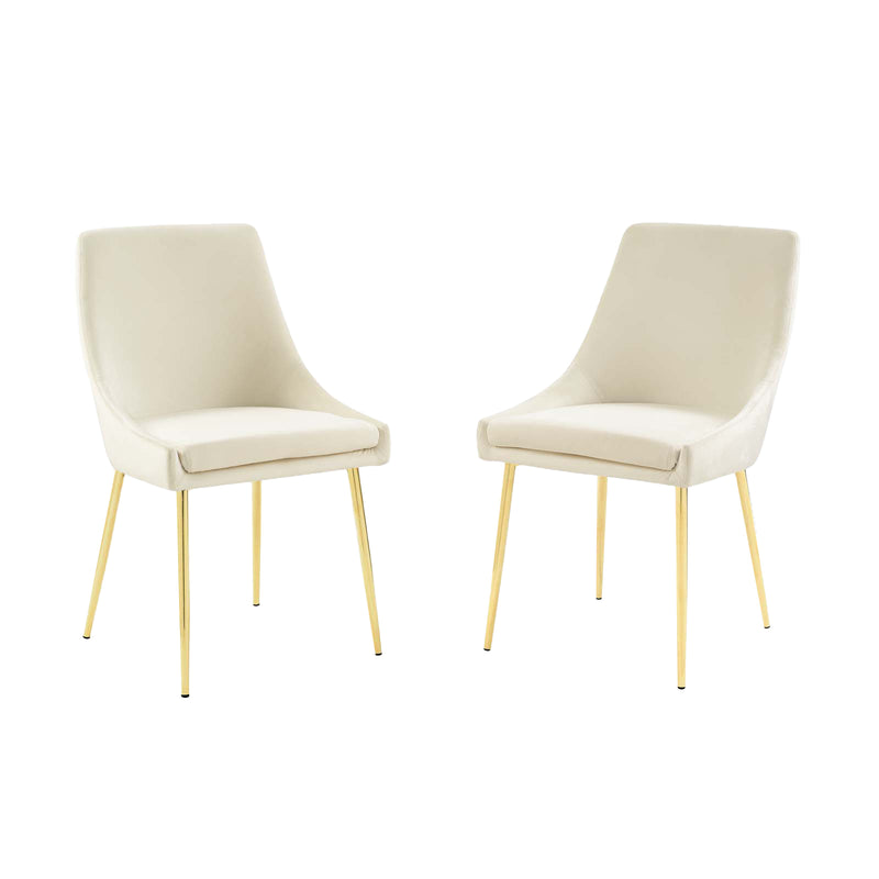 Viscount Performance Velvet Dining Chairs - Set of 2 by Modway