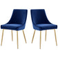 Viscount Performance Velvet Dining Chairs - Set of 2 by Modway