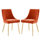 Viscount Performance Velvet Dining Chairs - Set of 2 by Modway