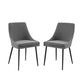 Viscount Upholstered Fabric Dining Chairs-Set of 2 | Polyester by Modway
