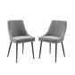 Viscount Upholstered Fabric Dining Chairs-Set of 2 | Polyester by Modway