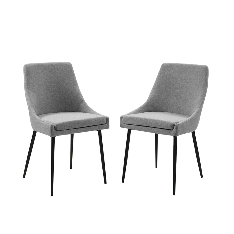 Viscount Upholstered Fabric Dining Chairs-Set of 2 | Polyester by Modway