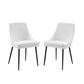 Viscount Upholstered Fabric Dining Chairs-Set of 2 | Polyester by Modway
