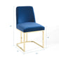 Amplify Sled Base Performance Velvet Dining Side Chair | Polyester by Modway