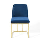 Amplify Sled Base Performance Velvet Dining Side Chair | Polyester by Modway