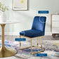 Amplify Sled Base Performance Velvet Dining Side Chair | Polyester by Modway