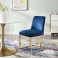 Amplify Sled Base Performance Velvet Dining Side Chair | Polyester by Modway