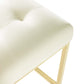 Privy Gold Stainless Steel Performance Velvet Bar Stool by Modway