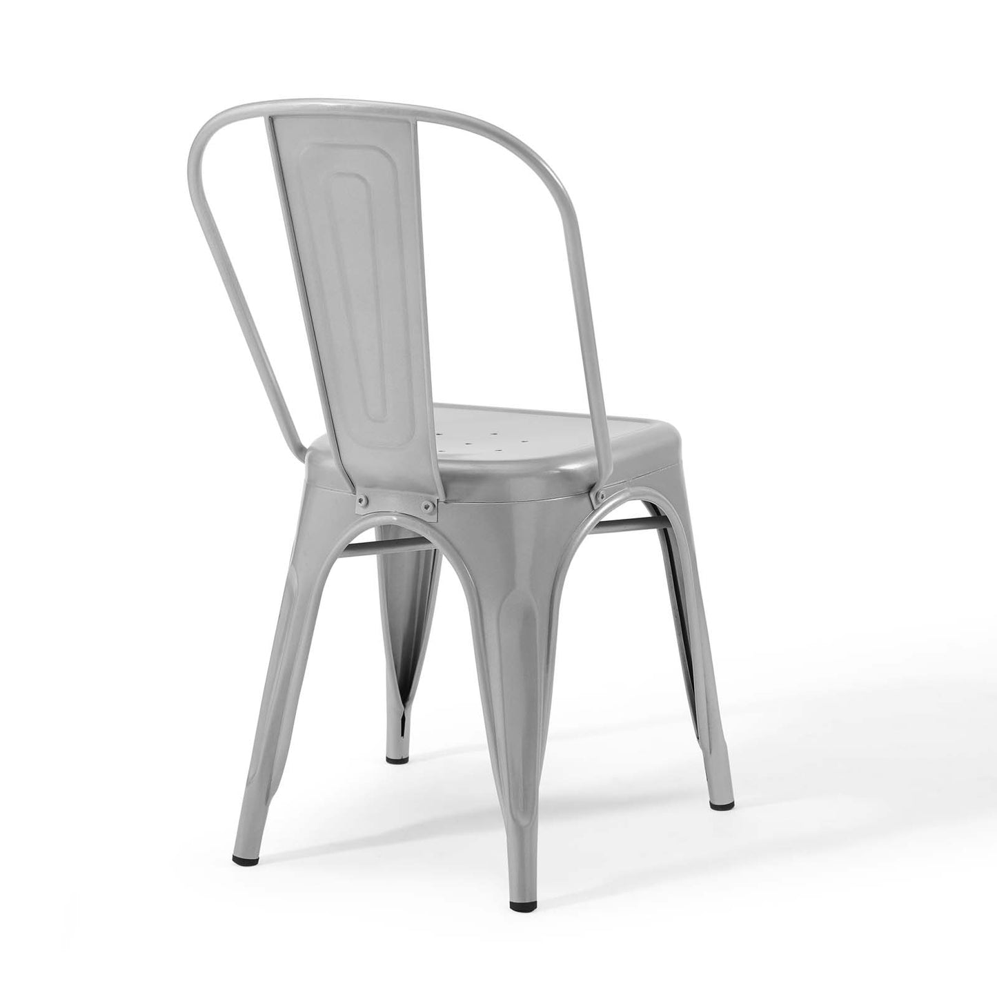 Promenade Bistro Dining Side Chair (Set of 2) Silver by Modway