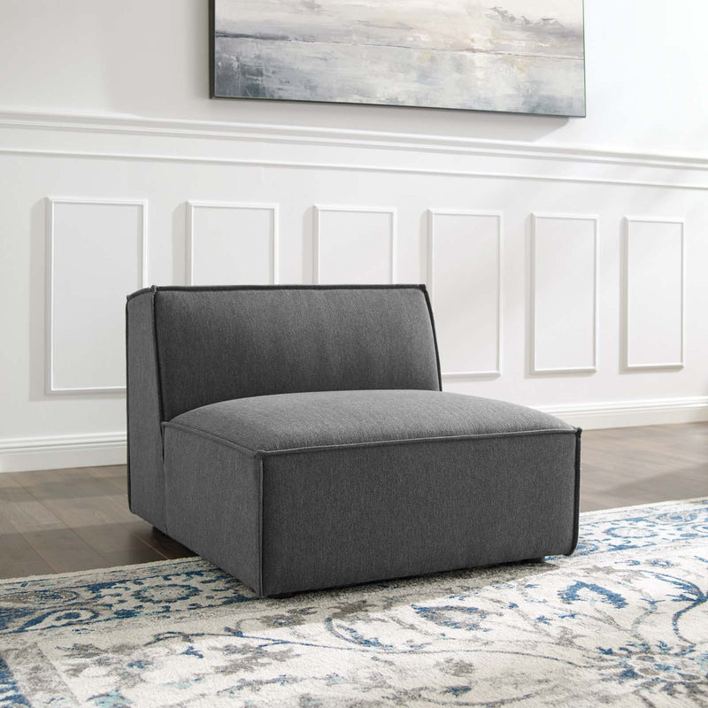 Restore Sectional Sofa Armless Chair | Polyester by Modway