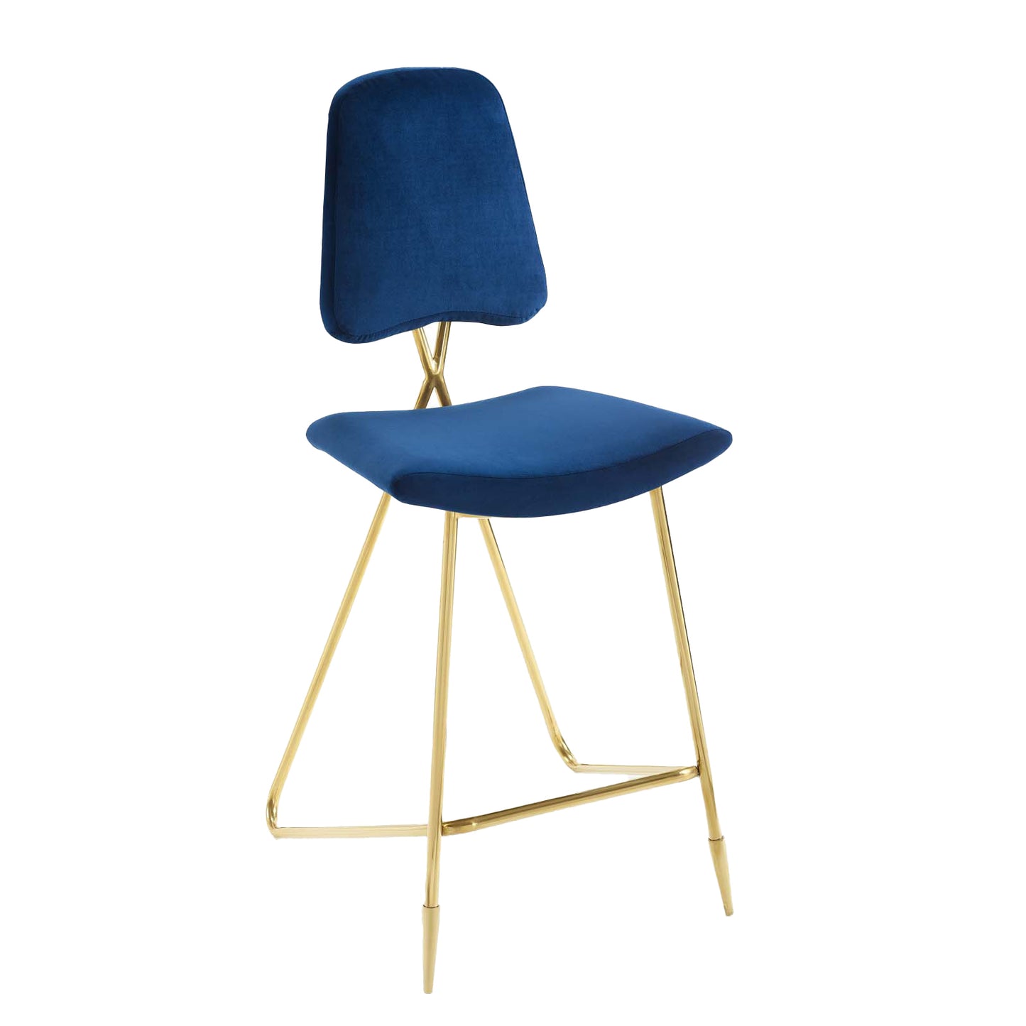 Ponder Performance Velvet Bar Stool | Polyester by Modway