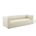 Reflection Channel Tufted Upholstered Fabric Sofa | Polyester by Modway