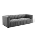 Reflection Channel Tufted Upholstered Fabric Sofa | Polyester by Modway