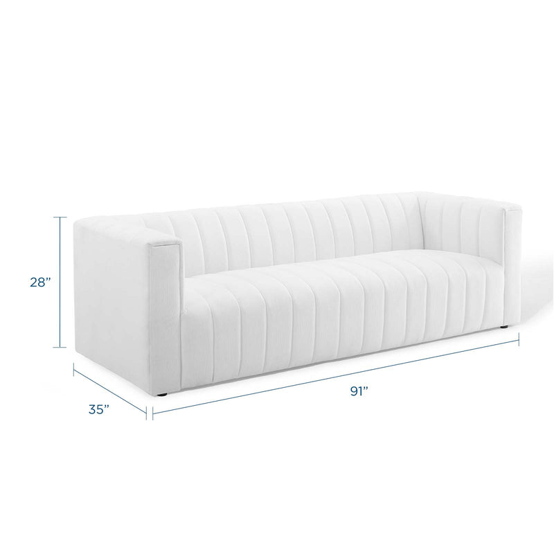 Reflection Channel Tufted Upholstered Fabric Sofa | Polyester by Modway