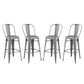 Promenade Bar Side Stool Set of 4 Gunmetal by Modway