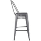 Promenade Bar Side Stool Set of 4 Gunmetal by Modway