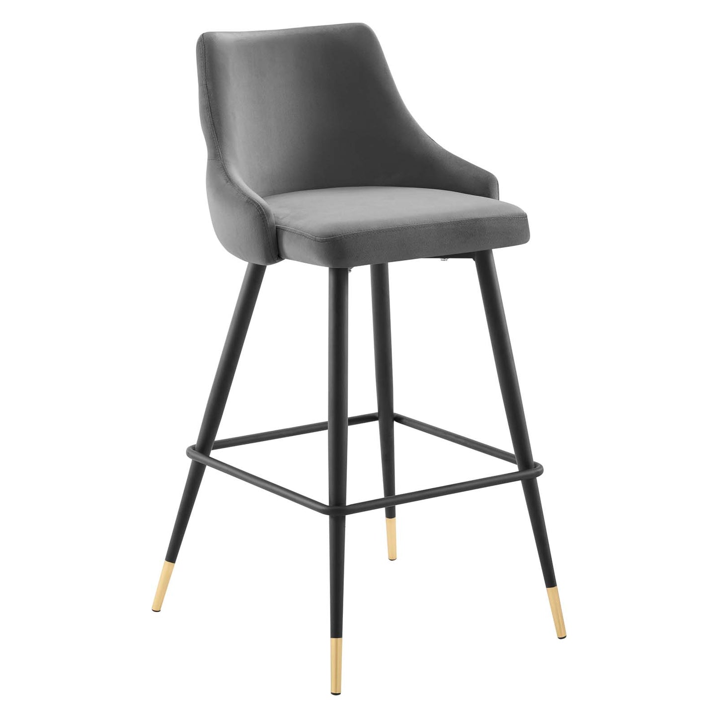 Adorn Performance Velvet Bar Stool White by Modway