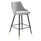 Adorn Performance Velvet Bar Stool White by Modway