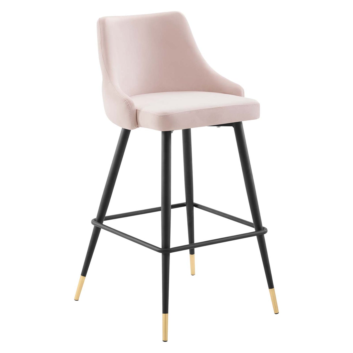 Adorn Performance Velvet Bar Stool White by Modway