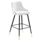 Adorn Performance Velvet Bar Stool White by Modway