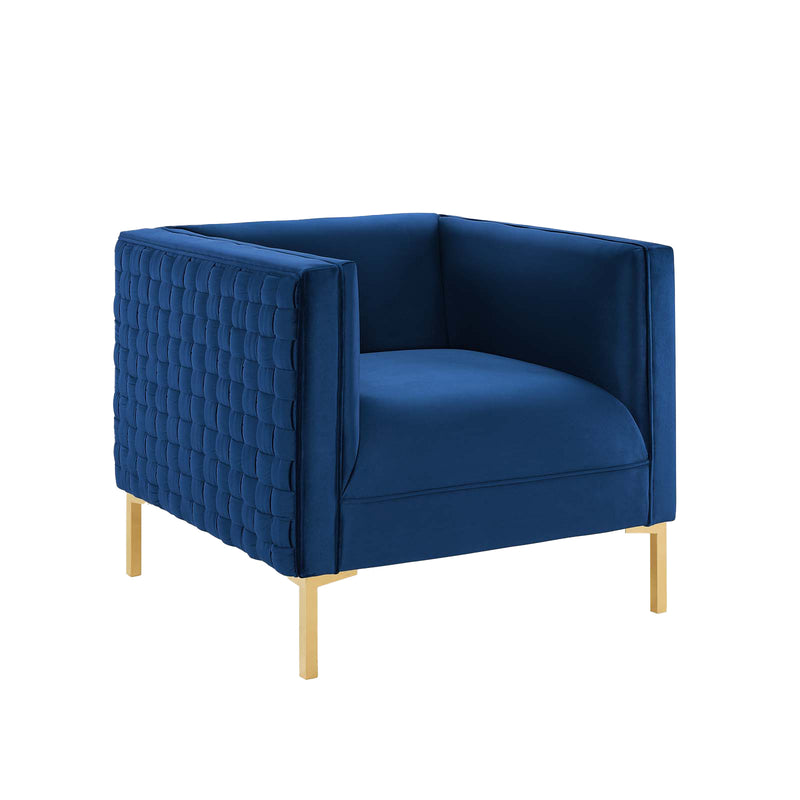 Resonate Performance Velvet Armchair | Polyester by Modway