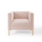 Resonate Performance Velvet Armchair | Polyester by Modway