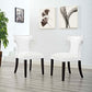Curve Dining Chair Vinyl Set of 2 White by Modway
