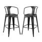 Promenade Bar Stool Set of 2 Black by Modway