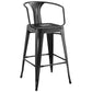 Promenade Bar Stool Set of 2 Black by Modway