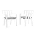 Baxley Outdoor Patio Aluminum Armchair Set of 2 by Modway